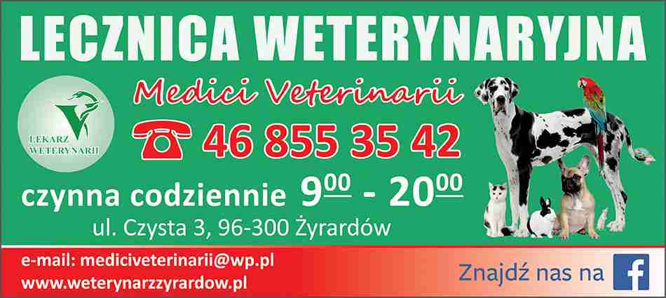 LECZNICA WETERYNARYJNA MEDICI VETERINARII - lecznica weterynaryjna ŻYRARDÓW lecznica dla zwierząt ŻYRARDÓW